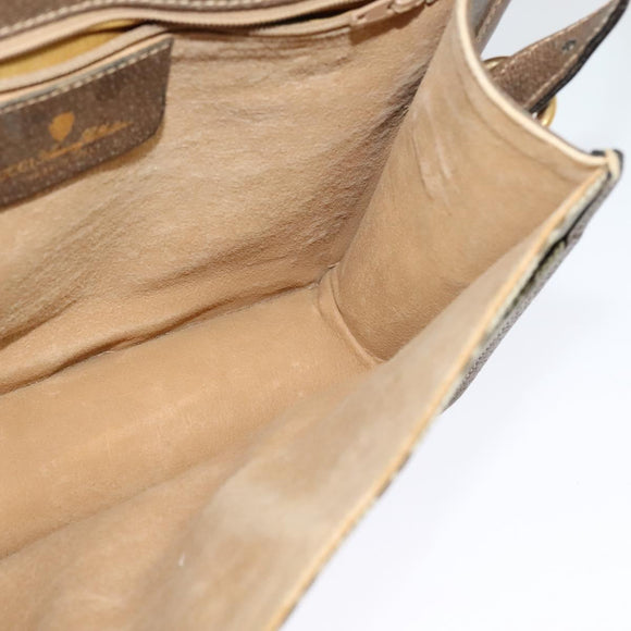 GUCCI GG Supreme Shoulder Bag PVC Beige Gold Auth BA1492