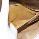 GUCCI GG Supreme Shoulder Bag PVC Beige Gold Auth BA1492-22