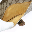 GUCCI GG Supreme Shoulder Bag PVC Beige Gold Auth BA1492-11