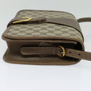 GUCCI GG Supreme Shoulder Bag PVC Beige Gold Auth BA1492-4
