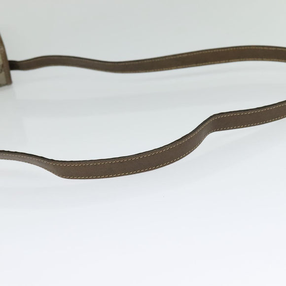 GUCCI GG Supreme Shoulder Bag PVC Beige Gold Auth BA1492