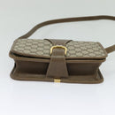 GUCCI GG Supreme Shoulder Bag PVC Beige Gold Auth BA1492-5