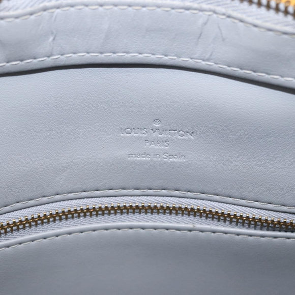 LOUIS VUITTON Monogram Vernis Houston Hand Bag Gris M91053 LV Auth BA14923