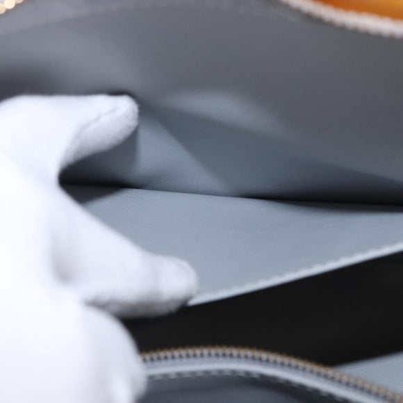 LOUIS VUITTON Monogram Vernis Houston Hand Bag Gris M91053 LV Auth BA14923
