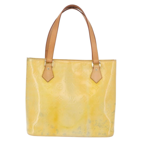 LOUIS VUITTON Monogram Vernis Houston Hand Bag Gris M91053 LV Auth BA14923