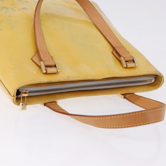 LOUIS VUITTON Monogram Vernis Houston Hand Bag Gris M91053 LV Auth BA14923