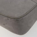 Salvatore Ferragamo Vala Shoulder Bag Suede Gray Gold Tone Auth BA14925-11