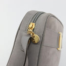 Salvatore Ferragamo Vala Shoulder Bag Suede Gray Gold Tone Auth BA14925-16