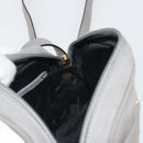 Salvatore Ferragamo Vala Shoulder Bag Suede Gray Gold Tone Auth BA14925-19
