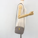 Salvatore Ferragamo Vala Shoulder Bag Suede Gray Gold Tone Auth BA14925-22