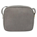Salvatore Ferragamo Vala Shoulder Bag Suede Gray Gold Tone Auth BA14925-3