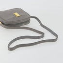Salvatore Ferragamo Vala Shoulder Bag Suede Gray Gold Tone Auth BA14925-7
