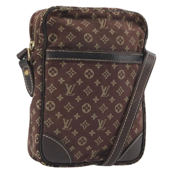 LOUIS VUITTON Monogram Mini Lin Danube Shoulder Bag Ebene M95228 LV Auth BA14928