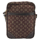 LOUIS VUITTON Monogram Mini Lin Danube Shoulder Bag Ebene M95228 LV Auth BA14928-13