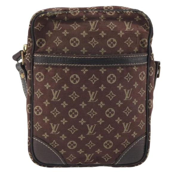 LOUIS VUITTON Monogram Mini Lin Danube Shoulder Bag Ebene M95228 LV Auth BA14928