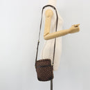 LOUIS VUITTON Monogram Mini Lin Danube Shoulder Bag Ebene M95228 LV Auth BA14928-25