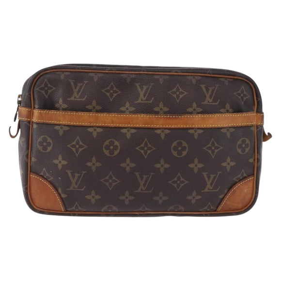LOUIS VUITTON Monogram Compiegne 28 Clutch Bag M51845 LV Auth BA14929
