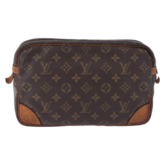 LOUIS VUITTON Monogram Compiegne 28 Clutch Bag M51845 LV Auth BA14929