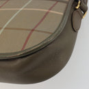 Burberrys Nova Check Shoulder Bag Canvas Beige Gold Tone Auth BA14931A-15