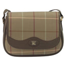 Burberrys Nova Check Shoulder Bag Canvas Beige Gold Tone Auth BA14931A-13