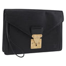 LOUIS VUITTON Epi Sellier Dragonne Clutch Bag Black M52612 LV Auth BA14932-1