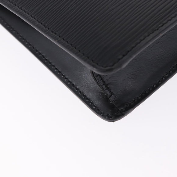 LOUIS VUITTON Epi Sellier Dragonne Clutch Bag Black M52612 LV Auth BA14932
