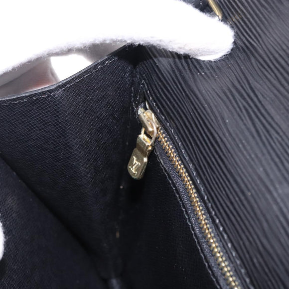LOUIS VUITTON Epi Sellier Dragonne Clutch Bag Black M52612 LV Auth BA14932
