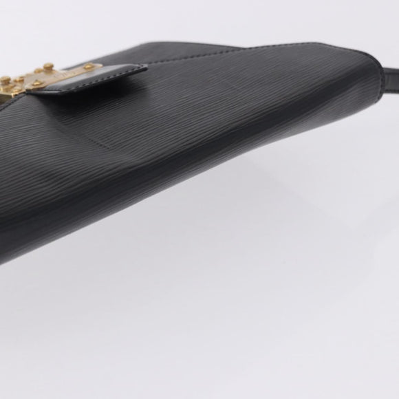 LOUIS VUITTON Epi Sellier Dragonne Clutch Bag Black M52612 LV Auth BA14932