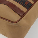 SAINT LAURENT Hand Bag Canvas Beige Auth BA14933-9