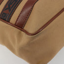 SAINT LAURENT Hand Bag Canvas Beige Auth BA14933-15