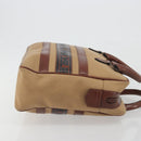 SAINT LAURENT Hand Bag Canvas Beige Auth BA14933-3