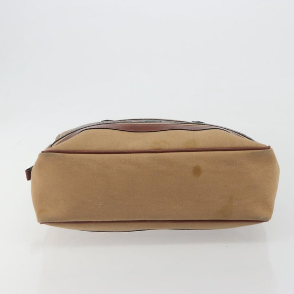 SAINT LAURENT Hand Bag Canvas Beige Auth BA14933