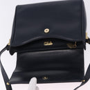 GUCCI Shoulder Bag Leather Navy Gold Tone 29 001 4697 Auth BA14935-10