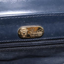 GUCCI Shoulder Bag Leather Navy Gold Tone 29 001 4697 Auth BA14935-18