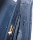 GUCCI Shoulder Bag Leather Navy Gold Tone 29 001 4697 Auth BA14935-19