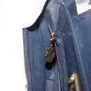 GUCCI Shoulder Bag Leather Navy Gold Tone 29 001 4697 Auth BA14935-20