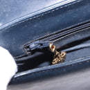 GUCCI Shoulder Bag Leather Navy Gold Tone 29 001 4697 Auth BA14935-21