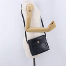 GUCCI Shoulder Bag Leather Navy Gold Tone 29 001 4697 Auth BA14935-23