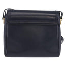GUCCI Shoulder Bag Leather Navy Gold Tone 29 001 4697 Auth BA14935-2