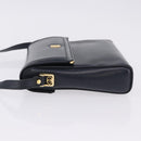 GUCCI Shoulder Bag Leather Navy Gold Tone 29 001 4697 Auth BA14935-4