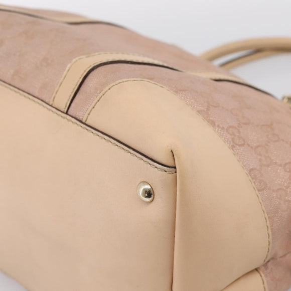 GUCCI GG Canvas Tote Bag Pink Gold Tone 257068 Auth BA14937