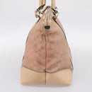 GUCCI GG Canvas Tote Bag Pink Gold Tone 257068 Auth BA14937-4