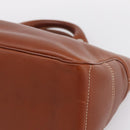 CELINE Boogie Bag Hand Bag Leather Brown Silver Auth BA14938A-10