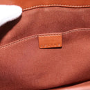 CELINE Boogie Bag Hand Bag Leather Brown Silver Auth BA14938A-14