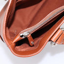 CELINE Boogie Bag Hand Bag Leather Brown Silver Auth BA14938A-19