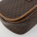 CELINE Macadam Shoulder Bag PVC Leather Brown Gold Tone Auth BA14939-12