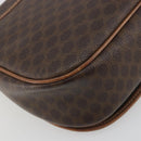 CELINE Macadam Shoulder Bag PVC Leather Brown Gold Tone Auth BA14939-14