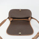 CELINE Macadam Shoulder Bag PVC Leather Brown Gold Tone Auth BA14939-17