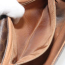 CELINE Macadam Shoulder Bag PVC Leather Brown Gold Tone Auth BA14939-24