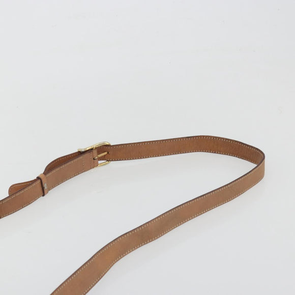 CELINE Macadam Shoulder Bag PVC Leather Brown Gold Tone Auth BA14939